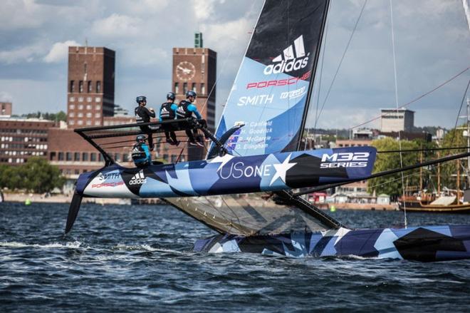 The M32 catamaran by Aston Harald Composite - ISAF World Match Racing Tour © World Match Racing Tour . http://www.wmrt.com